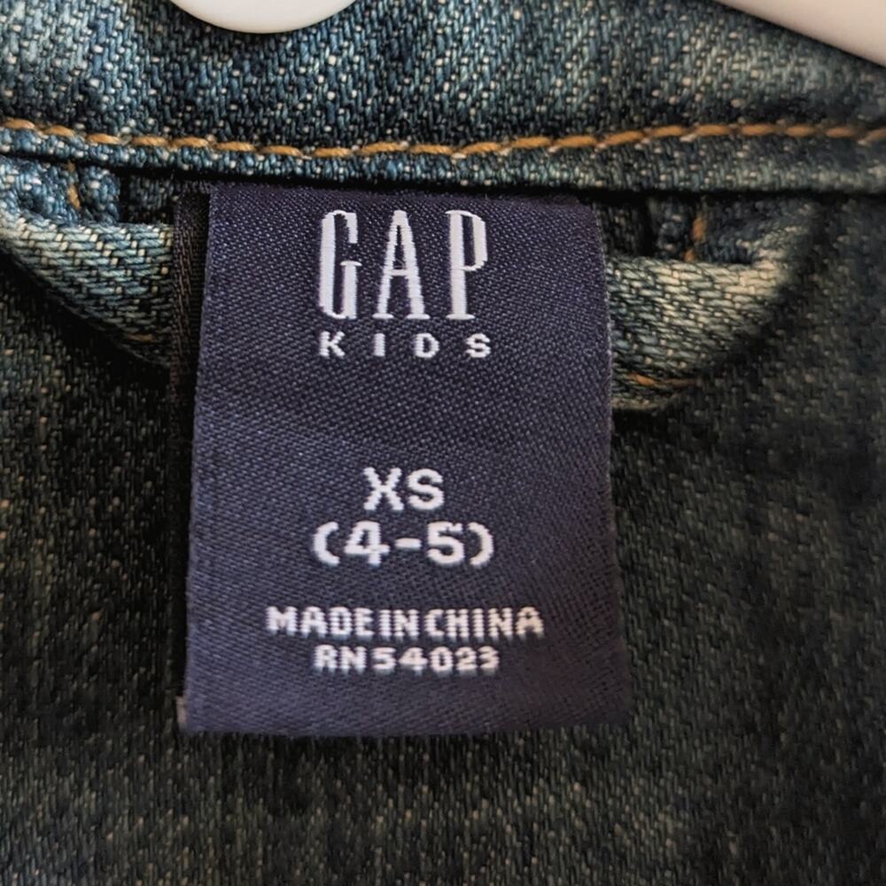 Vtg Y2K Gap Denim Jacket Girls Sz 4-5T Embroidered - Picture 5 of 6